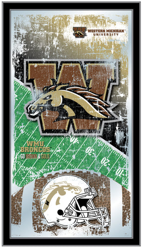 Western Michigan Broncos Football Wall Mirror
