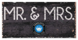 Charlotte FC Mr. & Mrs. Wood Sign - 6"x12"