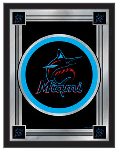 Miami Marlins Logo Wall Mirror - 17"x22"