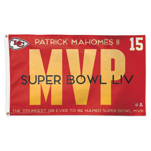 Patrick Mahomes II Kansas City Chiefs Super Bowl LIV Champions MVP Flag