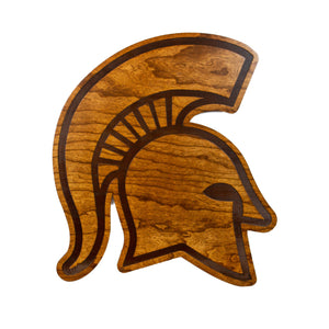 Michigan State Spartans Wood Wall Hanging Spartan Helmet