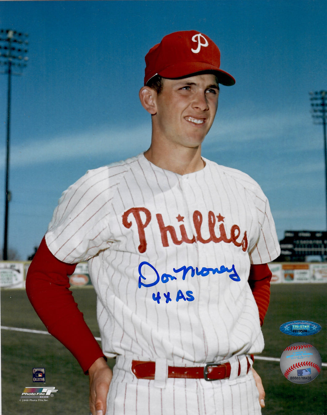 GREG LUZINSKI Signed Autographed 8x10 Baseball Photo Philadelphia Phillies  COA