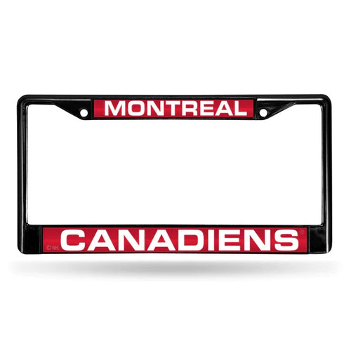 Montreal Canadiens Black Laser Chrome License Plate Frame