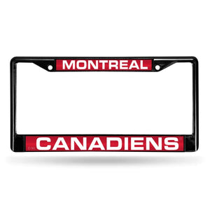 Montreal Canadiens Black Laser Chrome License Plate Frame