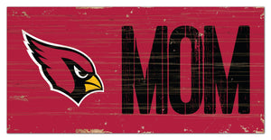 Arizona Cardinals Mom Wood Sign - 6"x12"