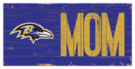 Baltimore Ravens Mom Wood Sign - 6"x12"