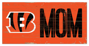 Cincinnati Bengals Mom Wood Sign - 6"x12"