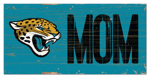 Jacksonville Jaguars Mom Wood Sign - 6"x12"