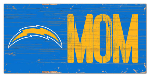 Los Angeles Chargers Mom Wood Sign - 6