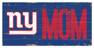 New York Giants Mom Wood Sign - 6"x12"