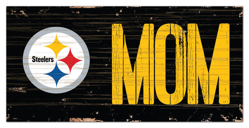 Pittsburgh Steelers Mom Wood Sign - 6