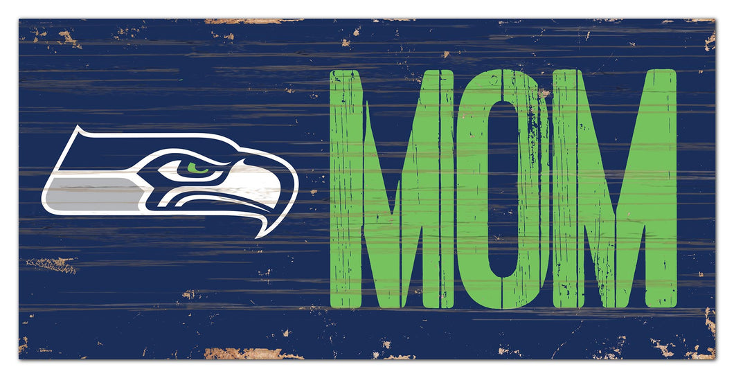 Seattle Seahawks Mom Wood Sign - 6