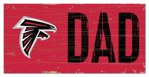 Atlanta Falcons Dad Wood Sign - 6"x12"