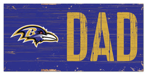 Baltimore Ravens Dad Wood Sign - 6"x12"