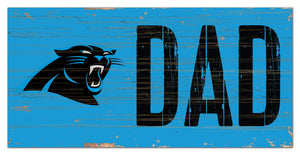 Carolina Panthers Dad Wood Sign - 6"x12"