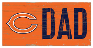 Chicago Bears Dad Wood Sign - 6"x12"