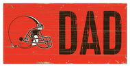 Cleveland Browns Dad Wood Sign - 6"x12"