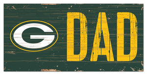 Green Bay Packers Dad Wood Sign - 6"x12"'
