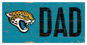 Jacksonville Jaguars Dad Wood Sign - 6"x12"