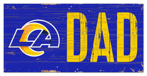 Los Angeles Rams Dad Wood Sign - 6"x12"