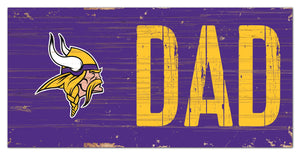 Minnesota Vikings Dad Wood Sign - 6"x12"