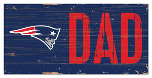 New England Patriots Dad Wood Sign - 6"x12"
