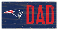 New England Patriots Dad Wood Sign - 6"x12"