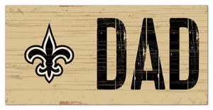 New Orleans Saints Dad Wood Sign - 6"x12"