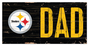 Pittsburgh Steelers Dad Wood Sign - 6"x12"