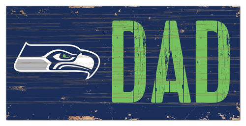 Seattle Seahawks Dad Wood Sign - 6