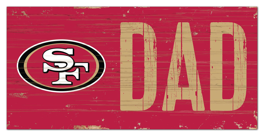 San Francisco 49ers Dad Wood Sign - 6