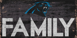 Carolina Panthers Family Wood Sign