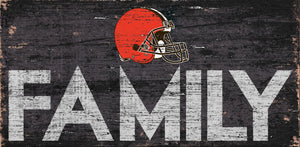 Cleveland Browns Family Wood Sign