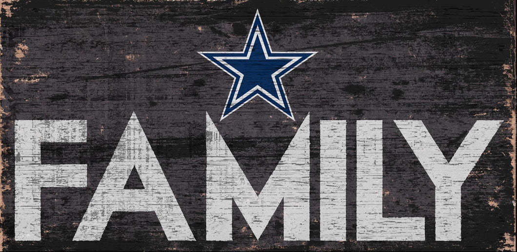 Dallas Cowboys Family Wood Sign 