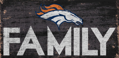 Denver Broncos Family Wood Sign