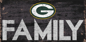 Green Bay Packers Family Wood Sign - 12" x 6"