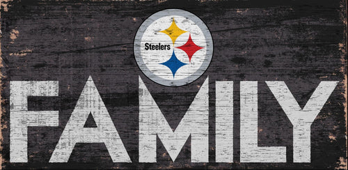 Pittsburgh Steelers Family Wood Sign