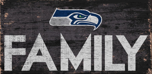 Seattle Seahawks Family Wood Sign