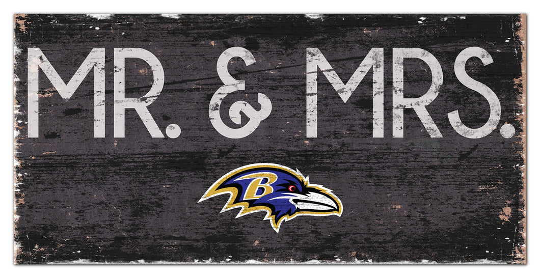 Baltimore Ravens Mr. & Mrs. Wood Sign - 6