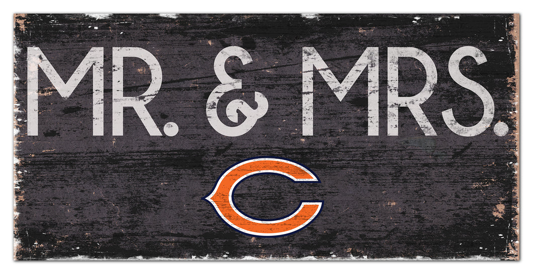 Chicago Bears Mr. & Mrs. Wood Sign - 6