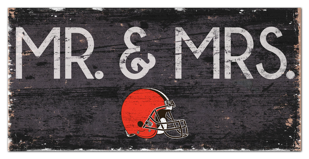 Cleveland Browns Mr. & Mrs. Wood Sign - 6