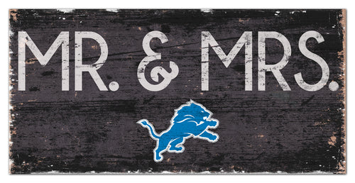 Detroit Lions Mr. & Mrs. Wood Sign - 6