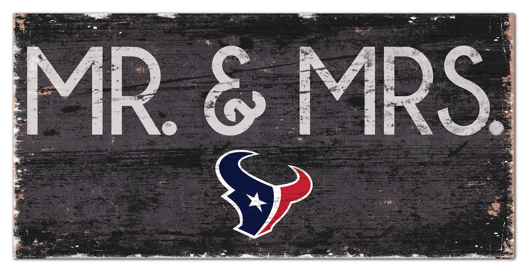 Houston Texans Mr. & Mrs. Wood Sign - 6