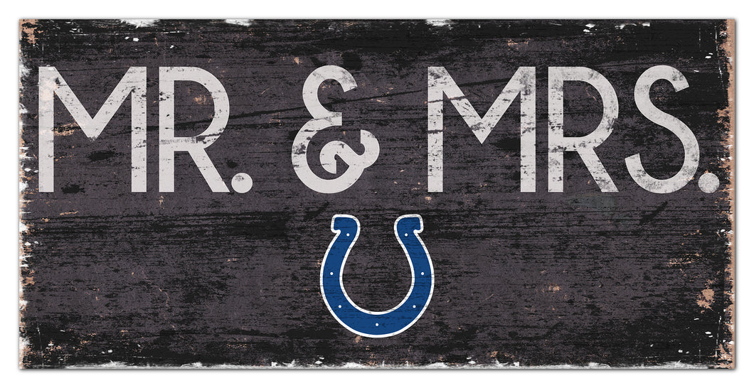 Indianapolis Colts Mr. & Mrs. Wood Sign - 6