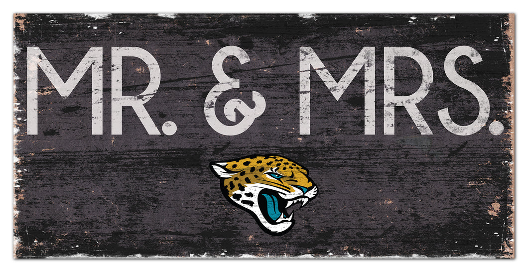 Jacksonville Jaguars Mr. & Mrs. Wood Sign - 6