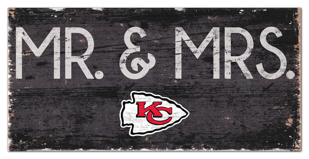 Kansas City Chiefs Mr. & Mrs. Wood Sign - 6