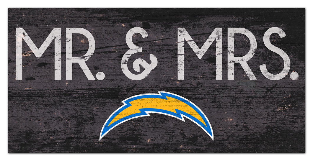Los Angeles Chargers Mr. & Mrs. Wood Sign - 6