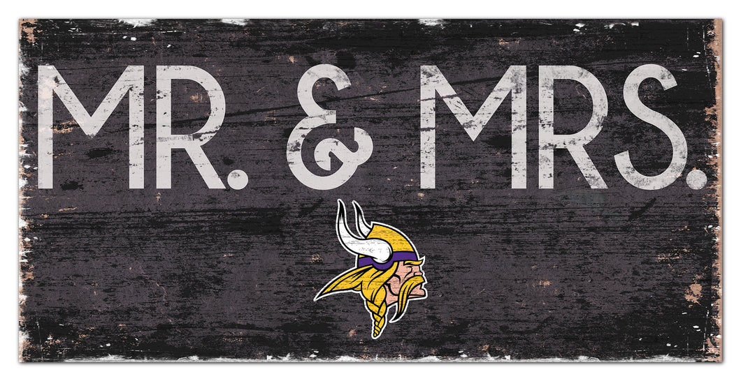 Minnesota Vikings Mr. & Mrs. Wood Sign - 6