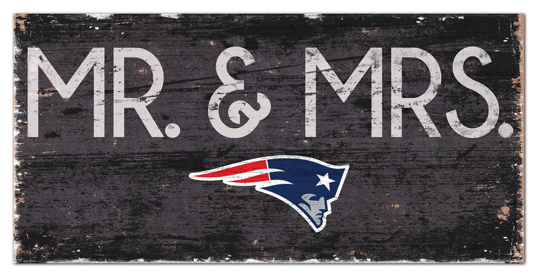 New England Patriots Mr. & Mrs. Wood Sign - 6