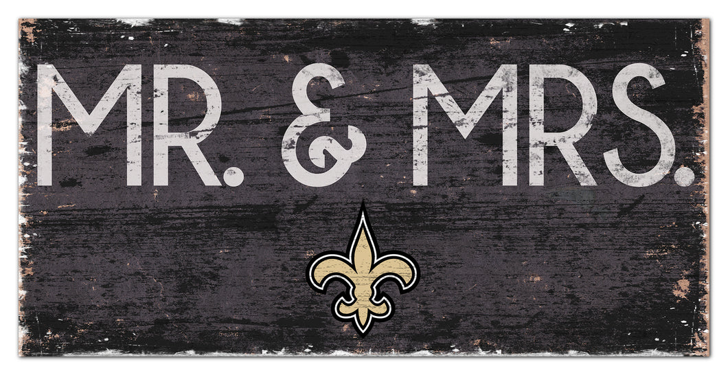 New Orleans Saints Mr. & Mrs. Wood Sign - 6